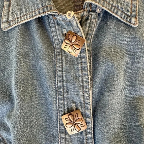 Vintage Hairston Roberson Western Denim Shirt womens size small - Picture 5 of 12